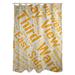 ArtVerse Rain Cites City Barhood Districts Single Shower Curtain Polyester in Gray/Yellow | 74 H x 71 W in | Wayfair CIT141-SCDGSC