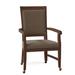 Fairfield Chair Pryor King Louis Back Arm Chair Wood/Upholstered/Fabric in Brown | 38.5 H x 24.5 W x 24.5 D in | Wayfair 8778-A4_ 3156 72_ Walnut