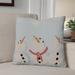 The Holiday Aisle® Assante Decorative Snowman Print Outdoor Square Pillow Cover & Insert /Polyfill blend in Blue | 16 H x 16 W x 6 D in | Wayfair