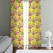 Folk N Funky Floral Semi-Sheer Curtain Panels Polyester | 52 H in | Wayfair WC156-2052