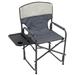 Arlmont & Co. Kendra Folding Directors Chair Metal in Gray | 21.5 H x 38 W x 23.8 D in | Wayfair 62E242CDB65A4F08B8734F0D74975740