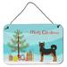 The Holiday Aisle® Pit Bull Terrier Christmas Hanging Prints Decorative Accent Metal | 8 H x 12 W x 0.03 D in | Wayfair