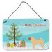 The Holiday Aisle® Pit Bull Terrier Christmas Hanging Prints Decorative Accent Metal | 8 H x 12 W x 0.03 D in | Wayfair