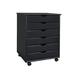 Rebrilliant Pitts 6 Drawer Storage Chest Solid Wood in Black | 25.375 H x 20.75 W x 15.35 D in | Wayfair 7431F0873D0D464C91F54404B4609C75