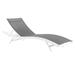 Orren Ellis Glimpse Outdoor Patio Mesh Chaise Lounge Metal in Gray | 32 H x 25 W x 78 D in | Wayfair 7506EE2B78EA47988450918A5A5DD1B9