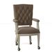 Armchair - Fairfield Chair Dayton 25" Wide Tufted Armchair Fabric in Gray/Brown | 37.5 H x 25 W x 27 D in | Wayfair