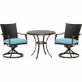 Wildon Home® Savanna Round 2 - Person 32" Long Aluminum Outdoor Dining Set w/ Cushions Metal in Brown | 32 W x 32 D in | Wayfair