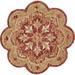 Red 48 x 0.5 in Area Rug - Canora Grey Round Padula Floral Hand-Knotted Wool/Beige Area Rug Wool | 48 W x 0.5 D in | Wayfair