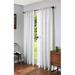 Rosecliff Heights Reigate Solid Color Sheer Rod Pocket Single Curtain Panel Polyester in White/Black | 56" W x 63" L | Wayfair