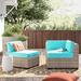 Latitude Run® Larren Outdoor Replacement Cushion Set Acrylic in Blue | 4 H in | Wayfair 7206DB644732497981D22227F4DBA4C1