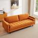 Mercury Row® Chism 88" Square Arm Sofa w/ Reversible Cushions Velvet in Orange | Wayfair 22CF99B3099644C7A16F125CF7A2620B