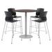 KFI Studios 42" L Round Manufactured Wood Breakroom Table & Chair Set Metal in Gray | 41 H in | Wayfair OLTFL42RD-B1922-SL-41-7933K-4-OL2700BR-P10