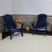 Breakwater Bay Candelario Solid Wood Adirondack Chair Wood in Blue | 35 H x 30.5 W x 34.75 D in | Wayfair A8492438C7C44A2999AD19DEDC649F53