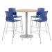 KFI Studios 42" L Round Manufactured Wood Breakroom Table & Chair Set Metal in Gray | 41 H in | Wayfair OLTFL42RD-B1922-SL-41-10776-4-OL2700BR-P03
