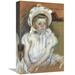 Vault W Artwork 'Simone in a White Bonnet 1901' by Mary Cassatt Print on Canvas in Brown/White | 16 H x 10 W x 1.5 D in | Wayfair
