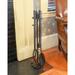 Williston Forge Gautreaux 4 Piece Wrought Iron Fireplace Tool Set Iron in Gray | 32 H x 8 W x 8 D in | Wayfair WR-16