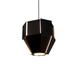 Cerno Astrum 1 - Light Unique Geometric LED Pendant w/ Wood Accents Metal in White/Black | 16 H x 17.25 W x 17.25 D in | Wayfair 06-270-17B-27P1