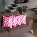 Foundry Select Brough Ikat Square Throw Pillow Cover Polyester in Pink | 18 H x 18 W x 2 D in | Wayfair 87EBB496283741A88587AB29E610C049