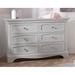 Harriet Bee Eadoin 6 Drawer 52" W Double Dresser Wood in White | 34 H x 52 W x 20 D in | Wayfair A3DD01B7CF1A482589208C91CAAFC632