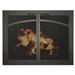 Winston Porter Hakim Cabinet Style Steel Fireplace Door Steel in Gray/Black | 24 H x 35 W x 3 D in | Wayfair 53CB082D559241D6ABEA9EA07D87125F