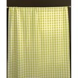 Rosalind Wheeler Lombard Gingham Room Darkening Outdoor Rod Pocket Single Curtain Panel Polyester in Yellow/Black | 120 H in | Wayfair