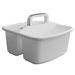 Gracious Living Storage Small Home Divided Storage Tote Caddy w/ Gray Carry Handle Plastic in White | 9 H x 12 W x 14 D in | Wayfair 91478-6C