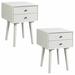 George Oliver Aman 2 - Drawer Nightstand Wood in White | 23.5 H x 16 W x 16 D in | Wayfair 9198CFF1C82F4A23A32934E8B7F8CC67