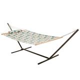 Latitude Run® Aloyzas Classic Hammock w/ Stand Polyester in Gray/Green/Brown | 48 H x 36 W x 132 D in | Wayfair 66D9DE2448334EC0B1950F15262636EC