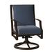 Woodard Seal Cove Swivel Patio Dining Chair w/ Cushion | 37.75 H x 24 W x 26.5 D in | Wayfair 1X0472SB-48-53N