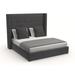 Wade Logan® Austine Tufted Low Profile Standard Bed Upholstered/Revolution Performance Fabrics® in Gray/Black | 67 H x 77 W x 65 D in | Wayfair