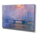 Vault W Artwork Charing Cross Bridge by Claude Monet - Wrapped Canvas Graphic Art Print Canvas in Indigo/Yellow | 18 H x 27 W in | Wayfair