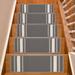 0.3 x 9.5 W in Stair Treads - Ebern Designs Slip Resistant Machine Washable Solid Bordered Low Pile Stair Treads Synthetic Fiber | Wayfair