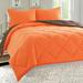Latitude Run® Azed Reversible Comforter Set Polyester/Polyfill/Microfiber in Brown | Full Comforter + 2 Standard Shams | Wayfair