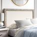 Crediton Panel Headboard Upholstered/Wood & Upholstered/Polyester in Brown/Gray/White Laurel Foundry Modern Farmhouse® | Wayfair LRKM1926 39122240