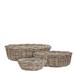 Beachcrest Home™ Cipriano 3 Piece Rattan Basket Set Wicker in Gray | 15.75 H x 17 W x 17 D in | Wayfair 865F25C142BA40E68EB13EF4B324138B