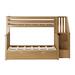 Juliann Twin Over Full Solid Wood Standard Bunk Bed w/ Trundle by Harriet Bee Wood in White | 65 H x 57.75 W x 99.25 D in | Wayfair