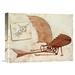 Vault W Artwork Flying Machine by Leonardo Da Vinci - Wrapped Canvas Graphic Art Print Canvas in Brown/Orange/White | Wayfair