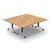 The Twillery Co.® Albin 12 Person Conference Meeting Tables 2 piece Complete Set Wood/Metal in Brown | 30 H x 80 W x 80 D in | Wayfair