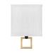 Greyleigh™ Huxley 1 - Light LED Dimmable Flush Mount Metal/Fabric in White/Brown | 11.5 H x 8 W x 3 D in | Wayfair 69E06A32D5954C1393FC13B10443331F