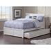 Harriet Bee Wells Solid Wood Platform Bed w/ Footboard & Trundle Wood in Gray/White | 44.25 H x 57 W x 77 D in | Wayfair VVRO3262 29130423