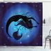 East Urban Home Ocean Aquatic Girl Mermaid Single Shower Curtain Polyester | 75 H x 69 W in | Wayfair EABN1031 39403744