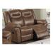 Red Barrel Studio® Amneet 64.6" Pillow Top Arm Reclining Loveseat Faux Leather in Brown | 41.2 H x 64.6 W x 39 D in | Wayfair