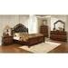 Fleur De Lis Living Monticello Tufted Solid Wood & Storage Sleigh Bed Wood & /Upholstered/Faux leather in Brown | 71 H x 64.75 W x 98 D in | Wayfair