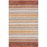 Red 48 x 0.9 in Area Rug - Langley Street® West Valley City Striped Handmade Tufted Area Rug Polyester | 48 W x 0.9 D in | Wayfair
