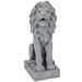 Astoria Grand Lael Noble Beast Sitting Lion Statue Concrete in Gray | 30.5 H x 11 W x 14.25 D in | Wayfair 030F6F713BD24BCE840A422833827596