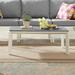Riverside Aluminum Outdoor Patio Coffee Table by Modway Metal in White | 15.5 H x 39 W x 23 D in | Wayfair EEI-3570-WHI