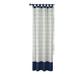 Rosalind Wheeler Hassen Striped Semi-Sheer Tab Top Single Curtain Panel Polyester in Green/Blue/Navy | 63 H in | Wayfair