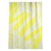 ArtVerse Districts Word Art Sheer Rod Pocket Single Curtain Panel Polyester in Yellow | 87 H in | Wayfair CIT136-SOCS58