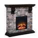 Millwood Pines Seaton Electric Fireplace Marble/Stone, Solid Wood in Gray | 39.2 H x 40 W x 12 D in | Wayfair D075FBA6D3BF42AD86165343366515B2