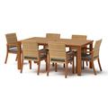 Birch Lane™ McDougal Rectangular 6 - Person 76" Long Outdoor Dining Set w/ Cushions Wood in Brown | Wayfair 8DC3DA6323224BB69768D65BB1818239